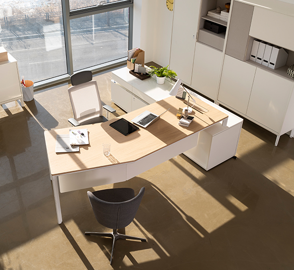 [리바트오피스] 오피스원 160도 수납책상