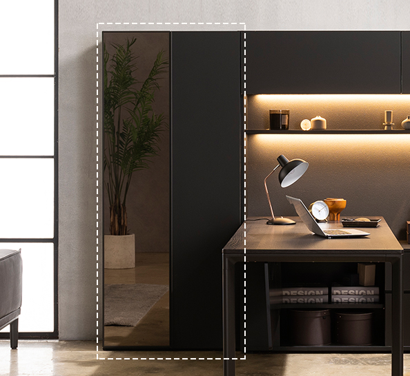 [리바트오피스] 오피스원 중역 캐비닛(은경책장)