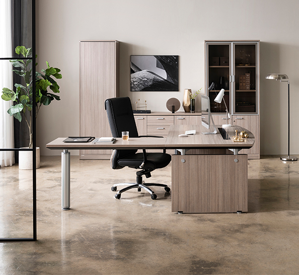 [리바트오피스]LACUS 6400G 1.9M 임원책상 서재 데스크