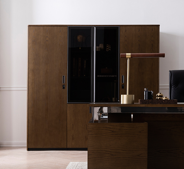 [리바트오피스]휴니어스 유리장 장식장