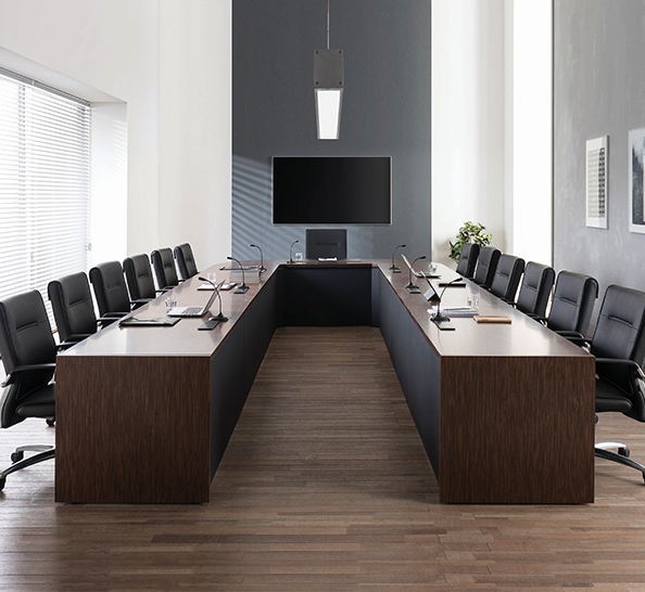 [리바트오피스] EC900G 조합형 대회의실 테이블 마감측판 좌우형