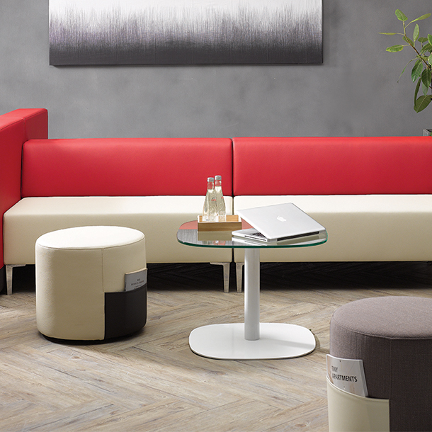 [리바트오피스]  HC300G 유리 탁자 H450