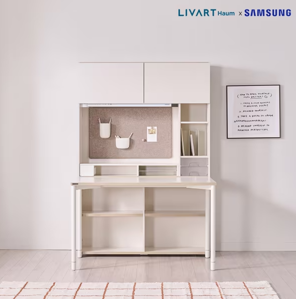 [리바트하움] 오브제 튜터 책상세트 (삼성조명+도어)