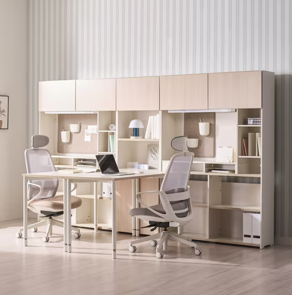 [리바트하움] 오브제 튜터 책상세트 (삼성조명+도어)